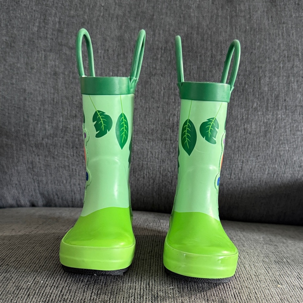 Kids Green Rain Boots